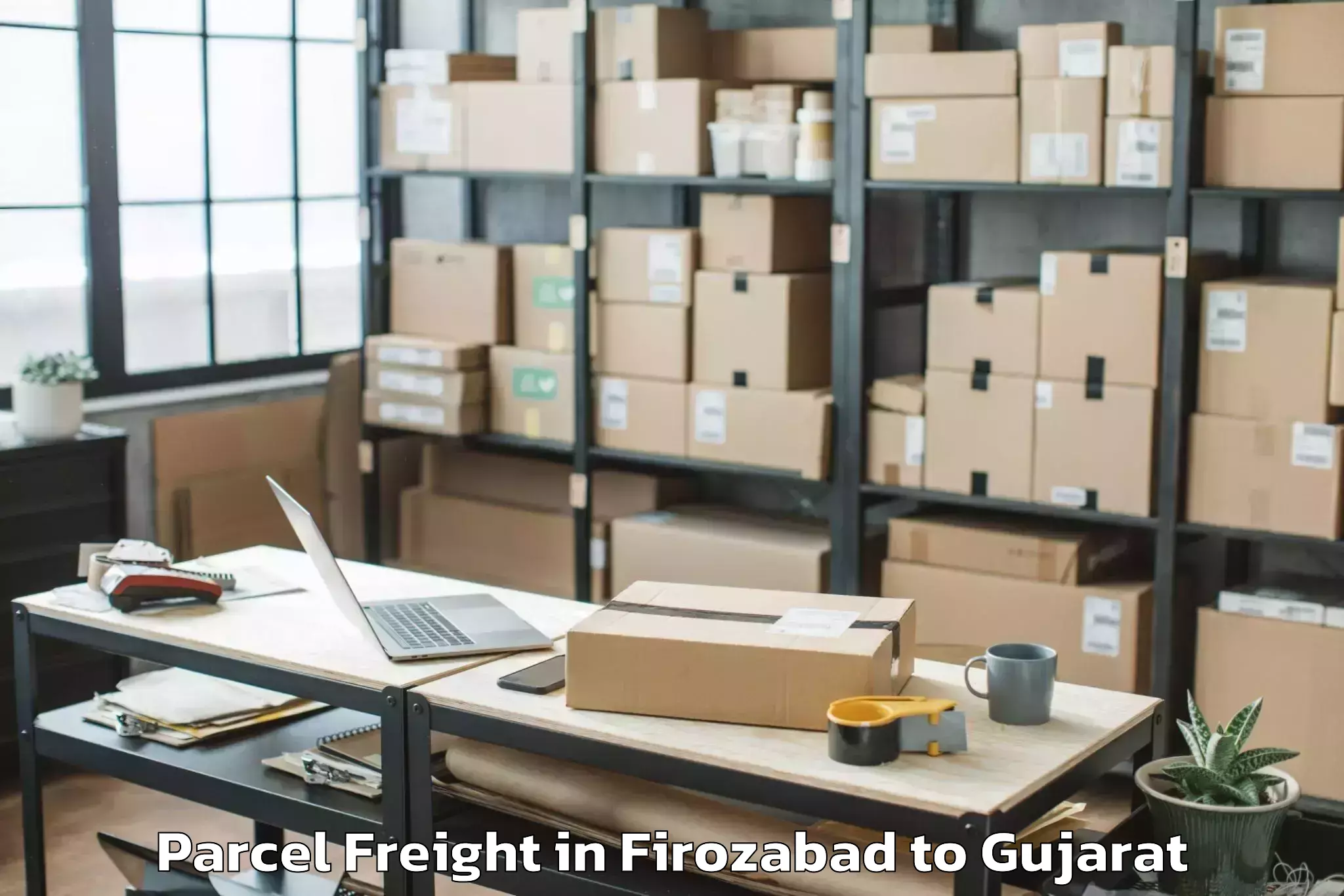 Reliable Firozabad to Ganpat University Mehsana Parcel Freight